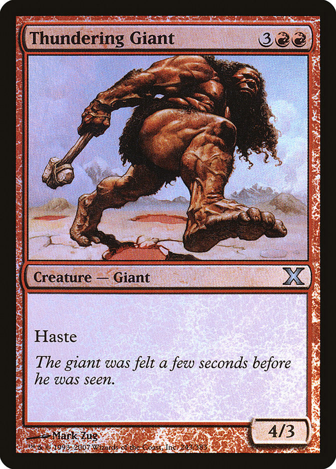 Thundering Giant (Premium Foil) [Tenth Edition] | Game Haven TX
