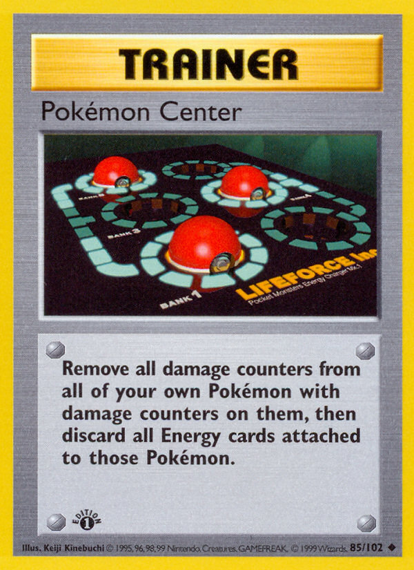 Pokemon Center (85/102) (Shadowless) [Base Set 1st Edition] | Game Haven TX