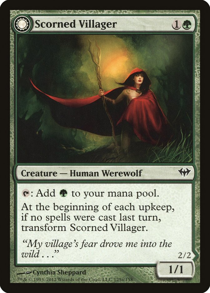 Scorned Villager // Moonscarred Werewolf [Dark Ascension] | Game Haven TX
