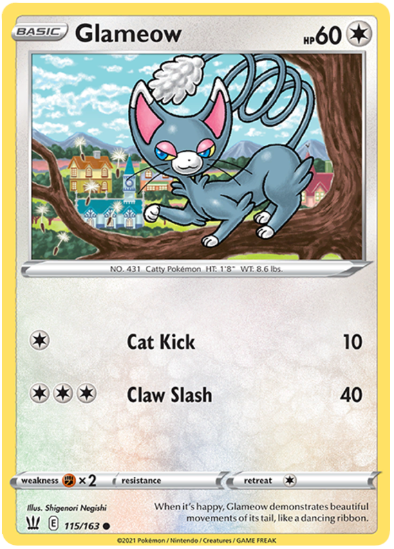 Glameow (115/163) [Sword & Shield: Battle Styles] | Game Haven TX