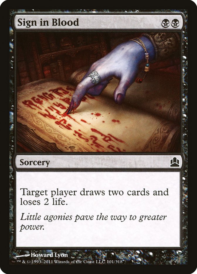 Sign in Blood [Commander 2011] | Game Haven TX