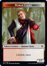 Human Cleric // Food (16) Double-sided Token [Throne of Eldraine Tokens] | Game Haven TX