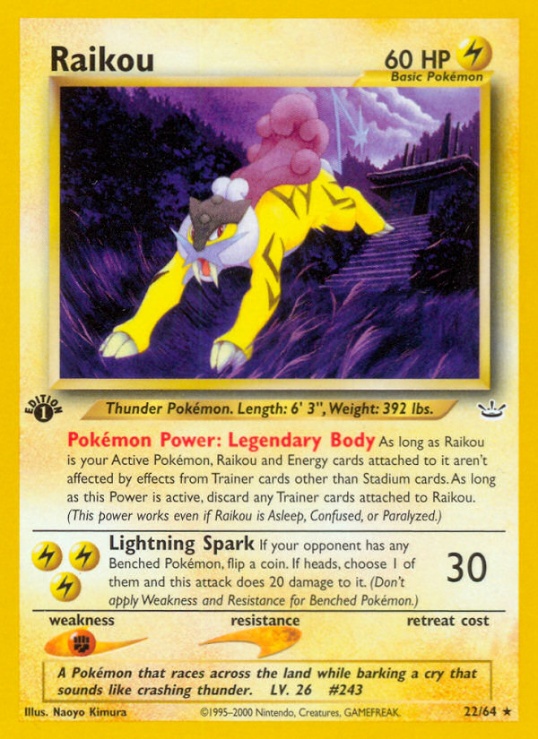 Raikou (22/64) [Neo Revelation 1st Edition] | Game Haven TX