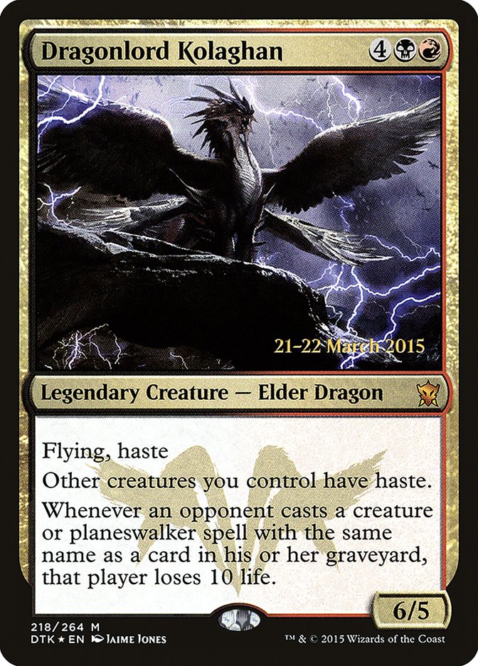 Dragonlord Kolaghan  [Dragons of Tarkir Prerelease Promos] | Game Haven TX