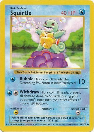 Squirtle (63/102) [Base Set Shadowless Unlimited] | Game Haven TX