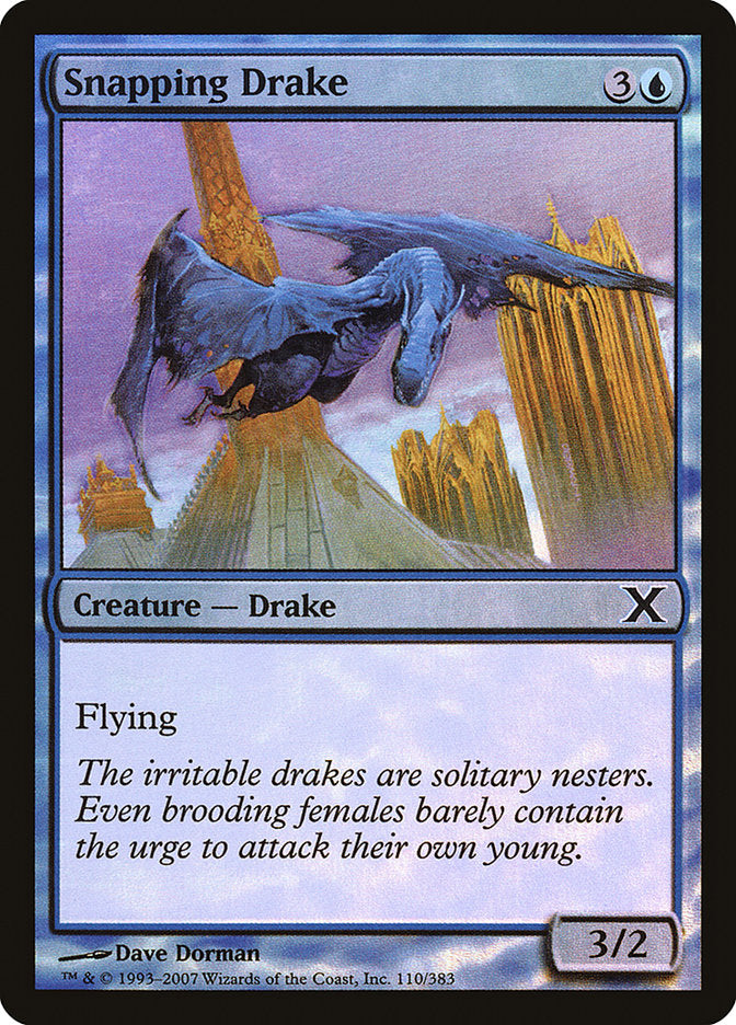 Snapping Drake (Premium Foil) [Tenth Edition] | Game Haven TX