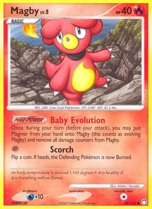 Magby (88/123) [Diamond & Pearl: Mysterious Treasures] | Game Haven TX