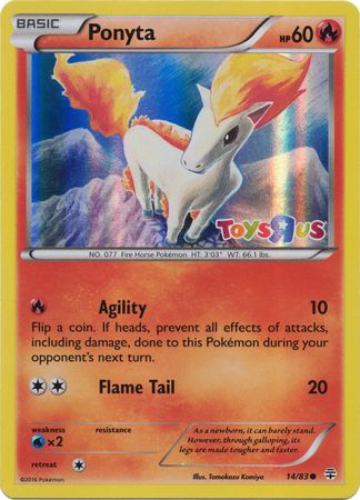 Ponyta (14/83) (Toys R Us Promo) [XY: Generations] | Game Haven TX