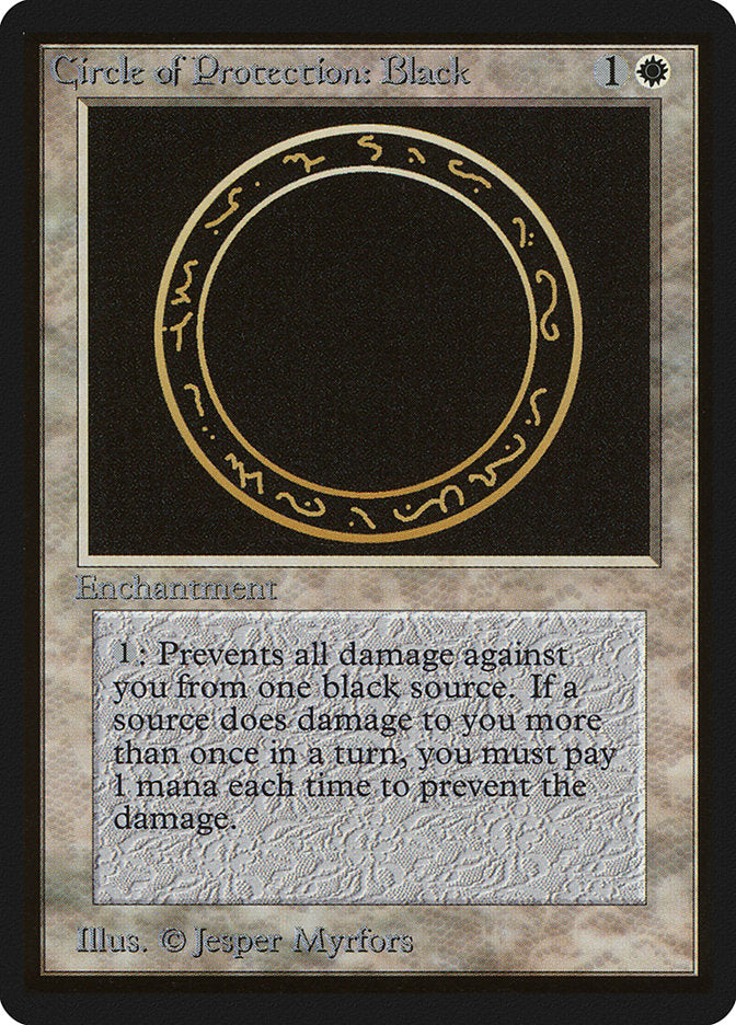 Circle of Protection: Black [Limited Edition Beta] | Game Haven TX
