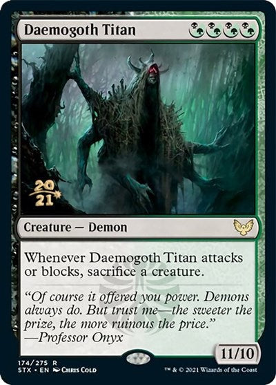 Daemogoth Titan (Prerelease) [Strixhaven: School of Mages Prerelease Promos] | Game Haven TX