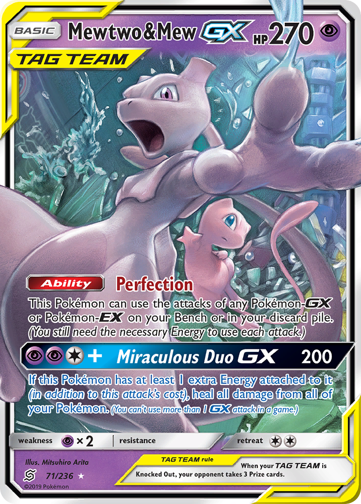 Mewtwo & Mew GX (71/236) [Sun & Moon: Unified Minds] | Game Haven TX