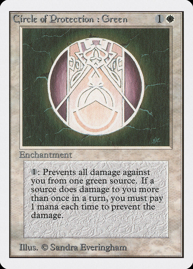 Circle of Protection: Green [Unlimited Edition] | Game Haven TX