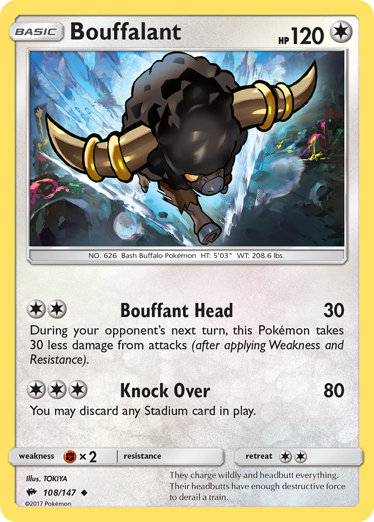Bouffalant (108/147) [Sun & Moon: Burning Shadows] | Game Haven TX