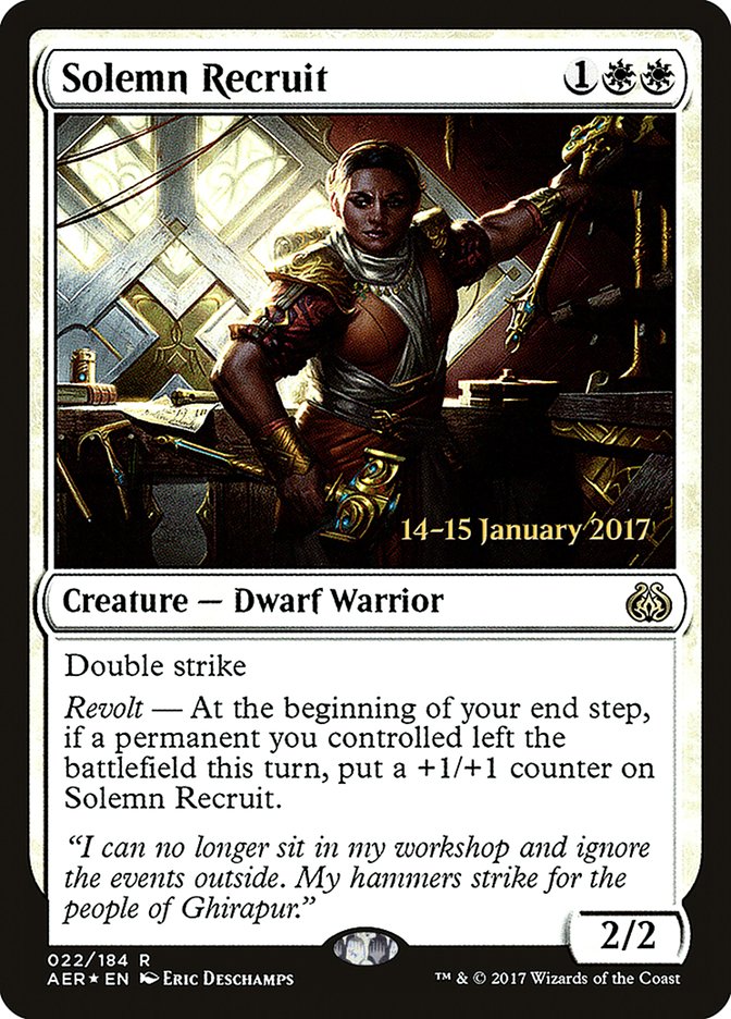Solemn Recruit [Aether Revolt Promos] | Game Haven TX