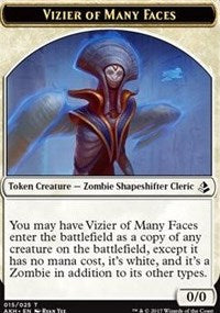 Vizier of Many Faces // Zombie Token [Amonkhet Tokens] | Game Haven TX