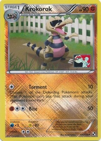 Krokorok (64/114) (League Promo) [Black & White: Base Set] | Game Haven TX