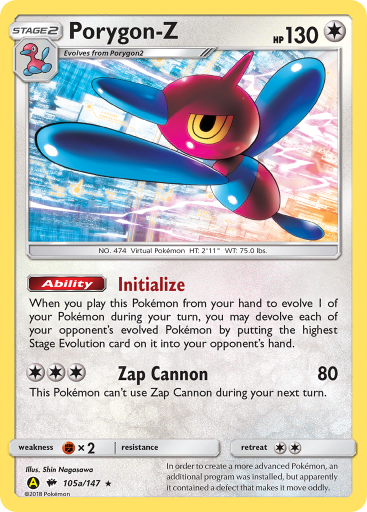 Porygon-Z (105a/147) (Alternate Art Promo) [Sun & Moon: Burning Shadows] | Game Haven TX