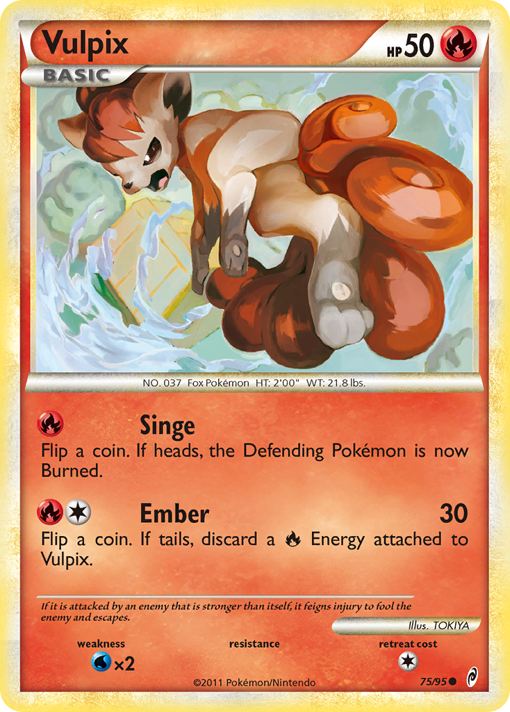 Vulpix (75/95) [HeartGold & SoulSilver: Call of Legends] | Game Haven TX