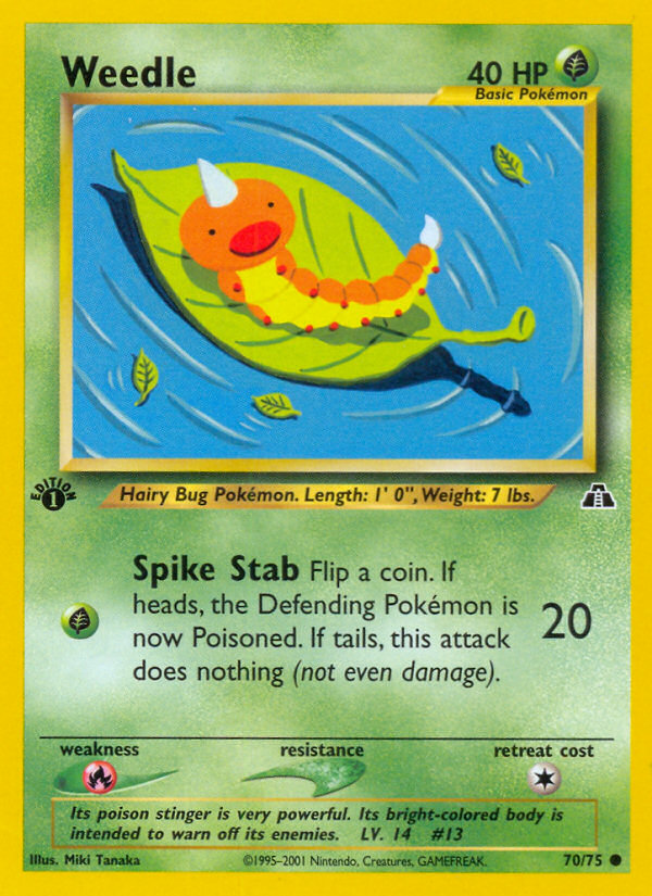 Weedle (70/75) [Neo Discovery 1st Edition] | Game Haven TX