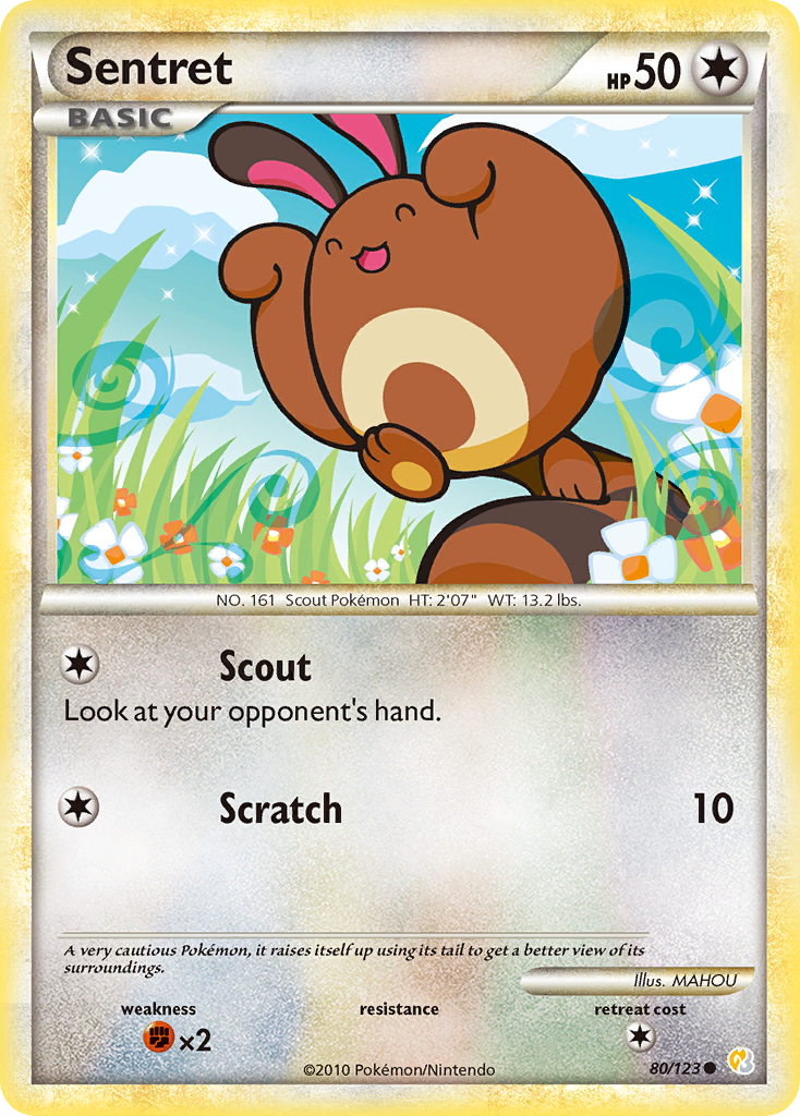 Sentret (80/123) [HeartGold & SoulSilver: Base Set] | Game Haven TX