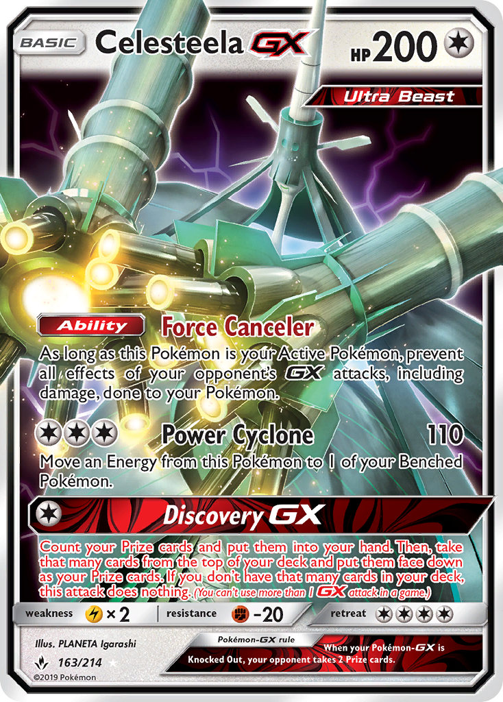 Celesteela GX (163/214) [Sun & Moon: Unbroken Bonds] | Game Haven TX
