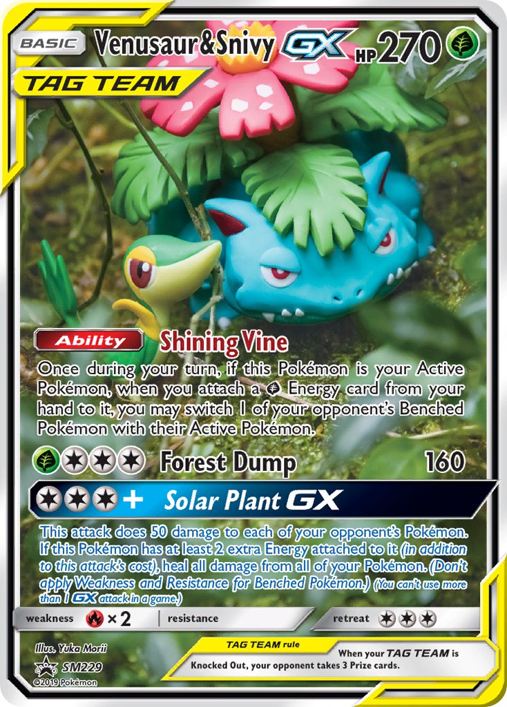 Venusaur & Snivy GX (SM229) [Sun & Moon: Black Star Promos] | Game Haven TX