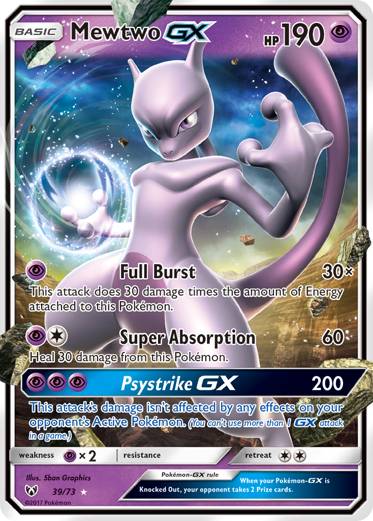 Mewtwo GX (39/73) [Sun & Moon: Shining Legends] | Game Haven TX