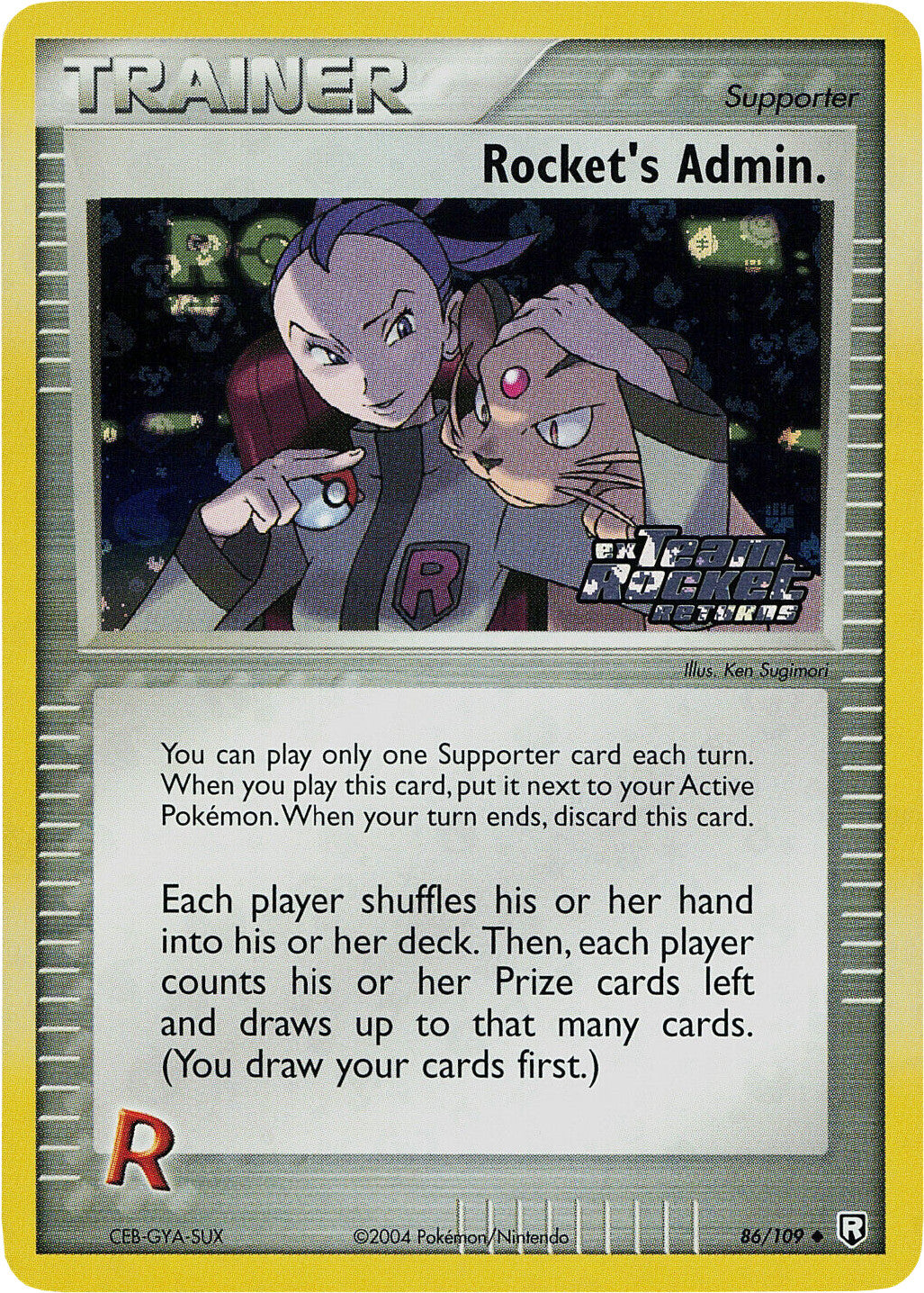 Rocket's Admin. (86/109) (Stamped) [EX: Team Rocket Returns] | Game Haven TX