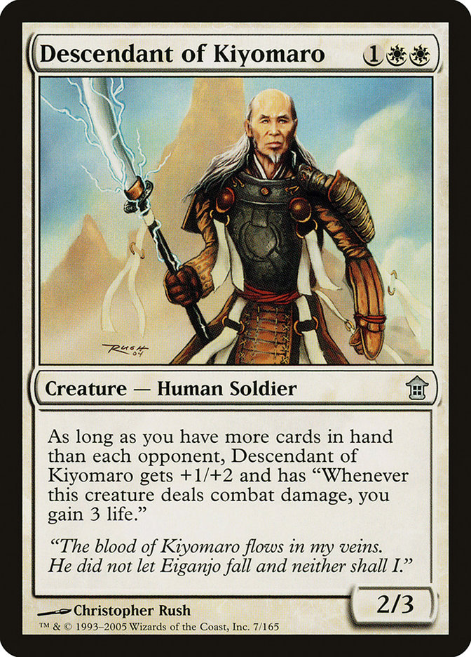 Descendant of Kiyomaro [Saviors of Kamigawa] | Game Haven TX