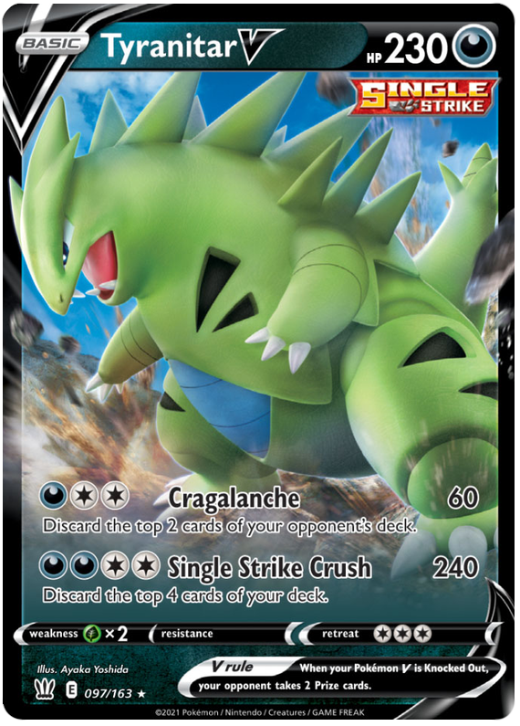 Tyranitar V (097/163) [Sword & Shield: Battle Styles] | Game Haven TX