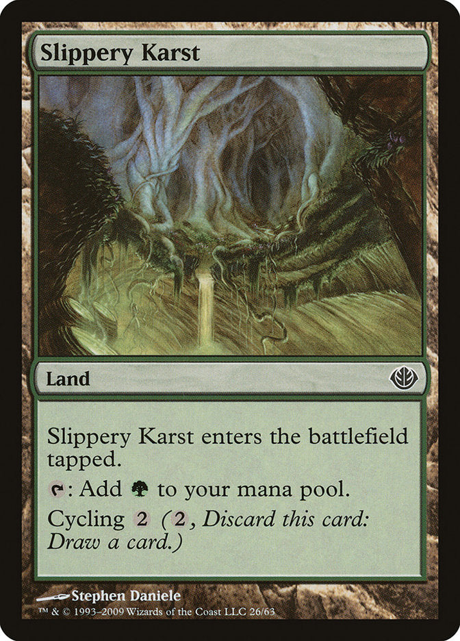 Slippery Karst [Duel Decks: Garruk vs. Liliana] | Game Haven TX
