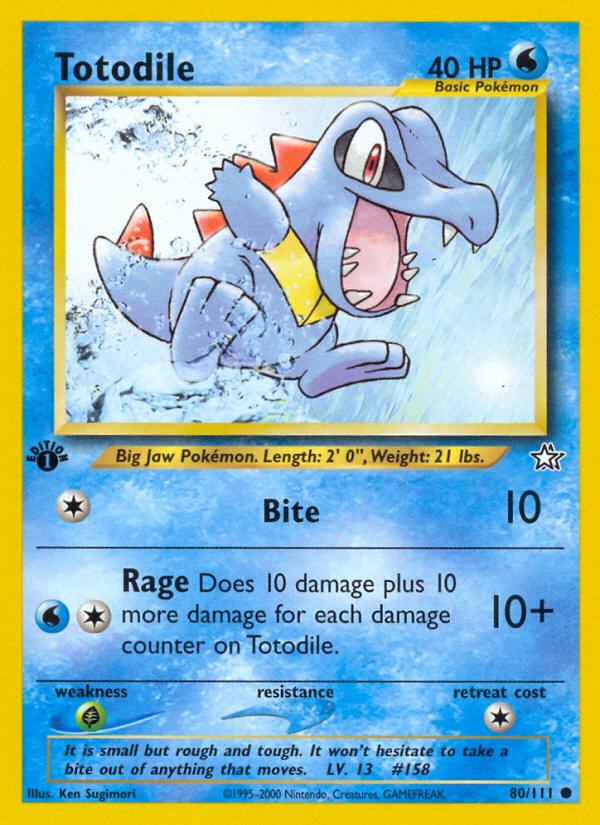 Totodile (80/111) [Neo Genesis 1st Edition] | Game Haven TX