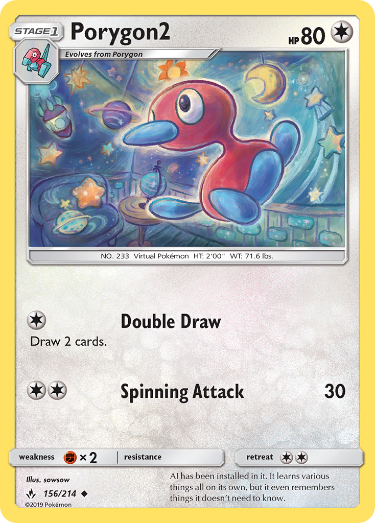 Porygon2 (156/214) [Sun & Moon: Unbroken Bonds] | Game Haven TX
