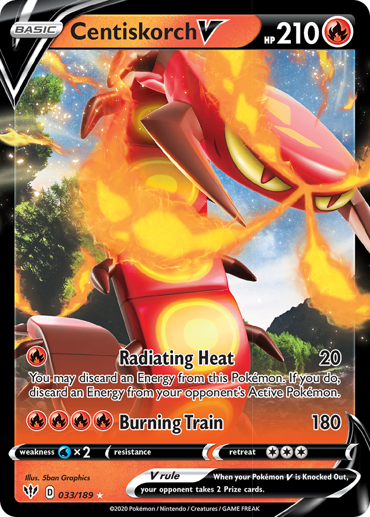 Centiskorch V (033/189) [Sword & Shield: Darkness Ablaze] | Game Haven TX