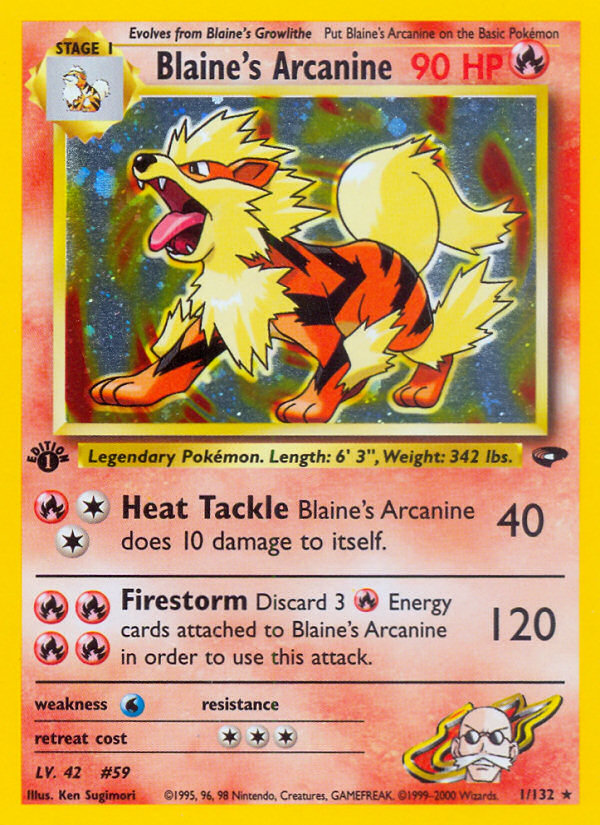 Blaine's Arcanine (1/132) [Gym Challenge 1st Edition] | Game Haven TX