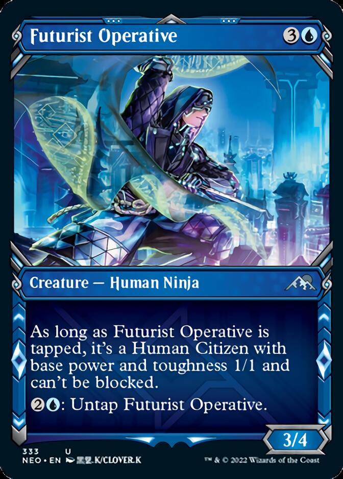 Futurist Operative (Showcase Ninja) [Kamigawa: Neon Dynasty] | Game Haven TX