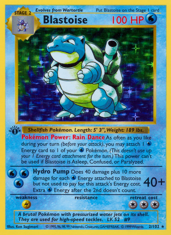 Blastoise (2/102) (Shadowless) [Base Set 1st Edition] | Game Haven TX