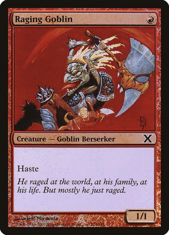 Raging Goblin (Premium Foil) [Tenth Edition] | Game Haven TX