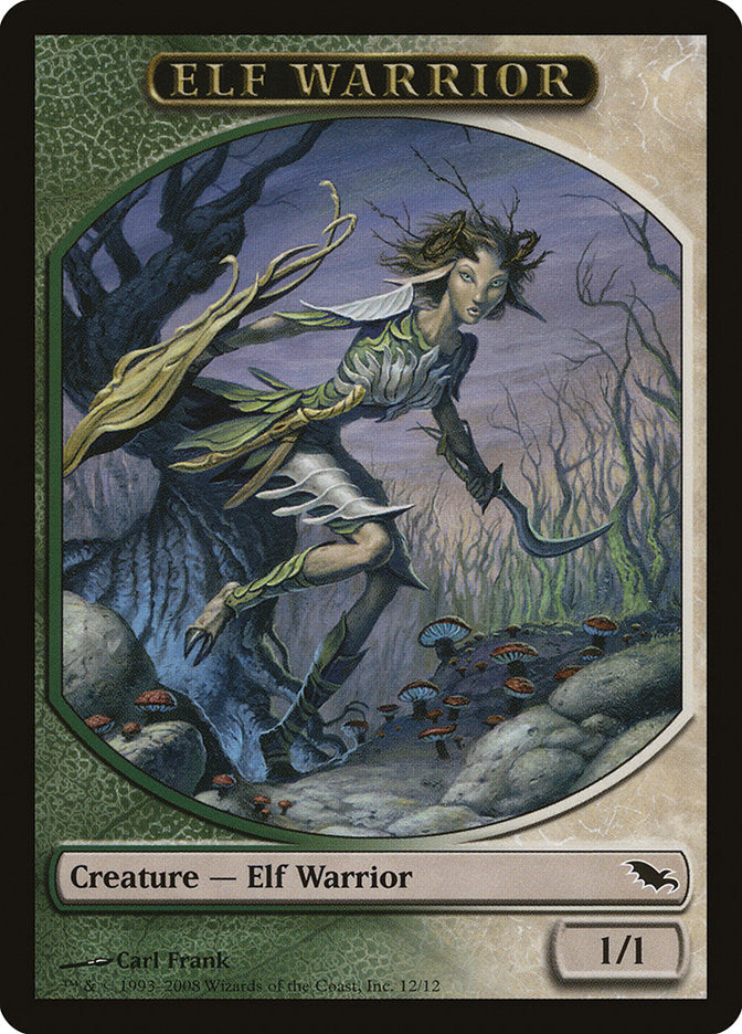 Elf Warrior (12/12) [Shadowmoor Tokens] | Game Haven TX