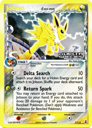 Jolteon (7/113) (Delta Species) (Stamped) [EX: Delta Species] | Game Haven TX