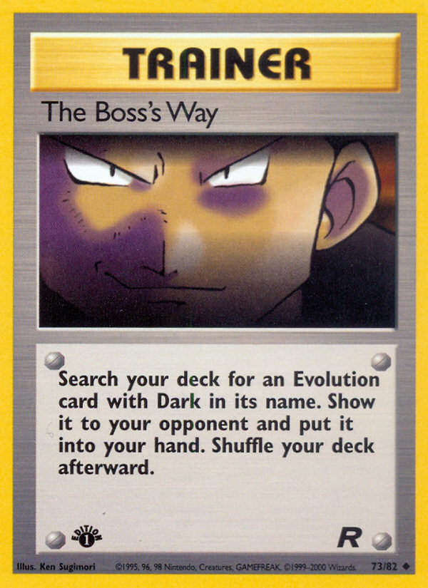 The Boss's Way (73/82) [Team Rocket 1st Edition] | Game Haven TX