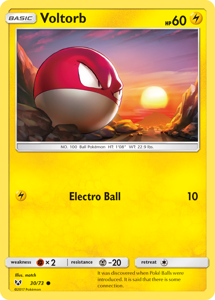 Voltorb (30/73) [Sun & Moon: Shining Legends] | Game Haven TX