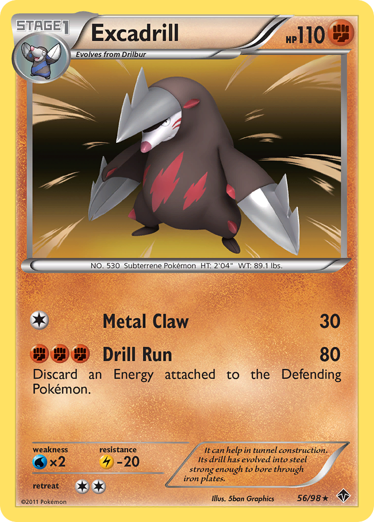 Excadrill (56/98) [Black & White: Emerging Powers] | Game Haven TX