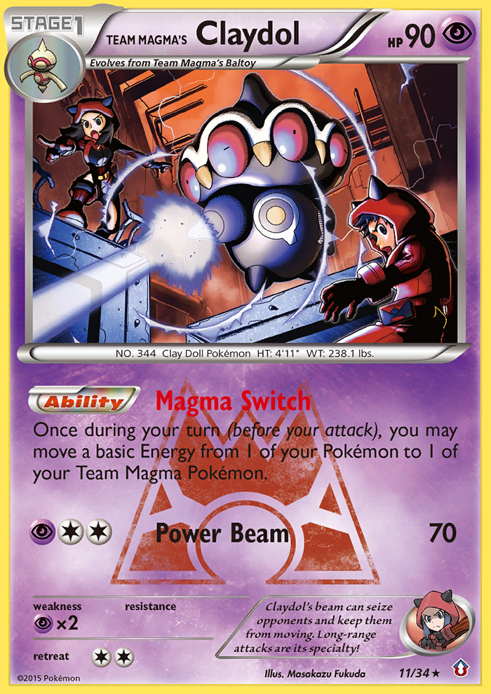 Team Magma's Claydol (11/34) [XY: Double Crisis] | Game Haven TX