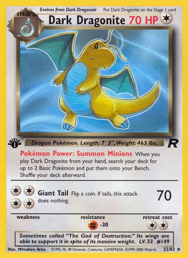 Dark Dragonite (22/82) [Team Rocket 1st Edition] | Game Haven TX