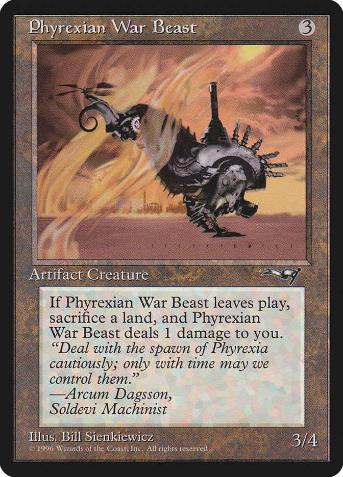 Phyrexian War Beast (Signature on Right) [Alliances] | Game Haven TX