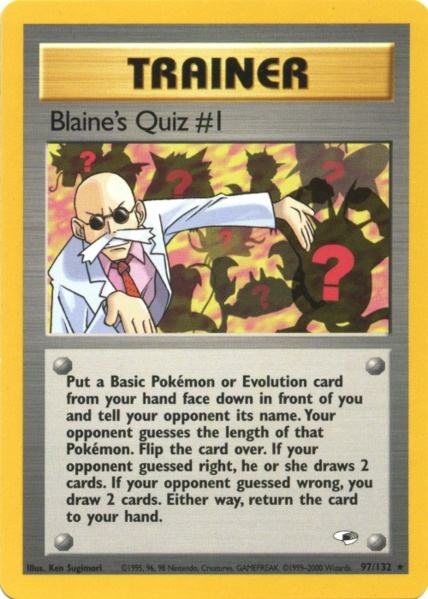 Blaine's Quiz #1 (97/132) [Gym Heroes Unlimited] | Game Haven TX