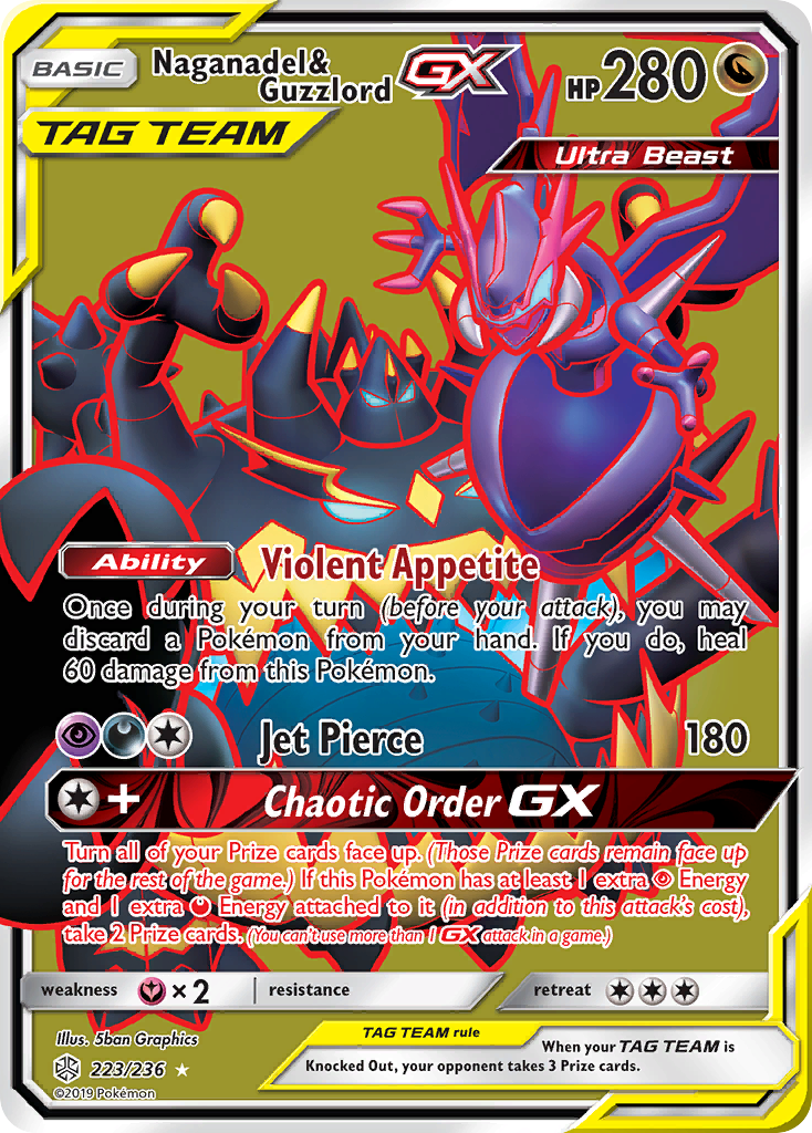 Naganadel & Guzzlord GX (223/236) [Sun & Moon: Cosmic Eclipse] | Game Haven TX