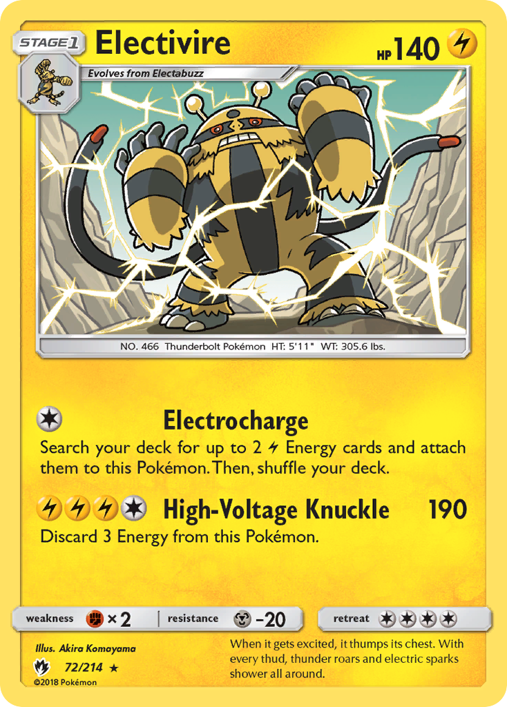 Electivire (72/214) [Sun & Moon: Lost Thunder] | Game Haven TX