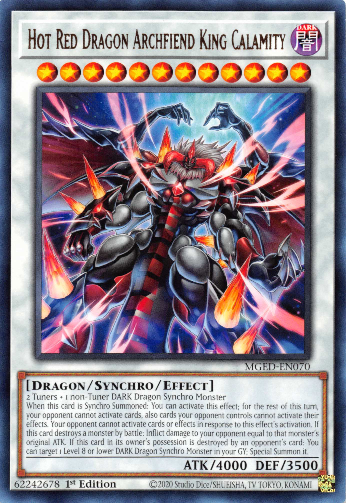 Hot Red Dragon Archfiend King Calamity [MGED-EN070] Rare | Game Haven TX